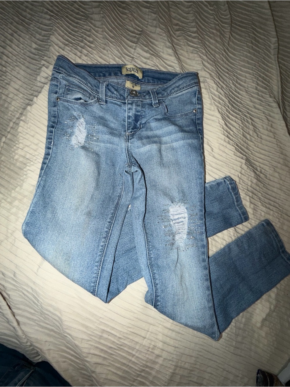 Squeeze Light Blue Distressed Kids' Jeans
